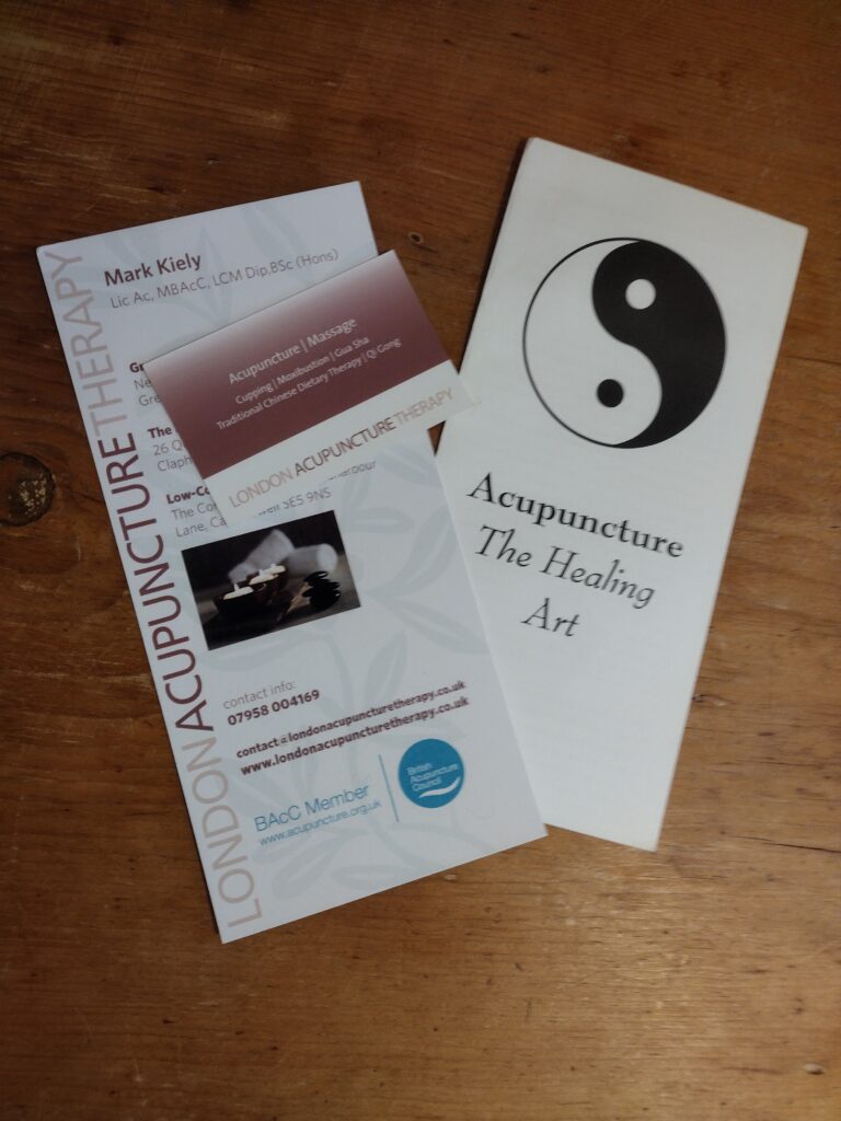 massage and acupuncture vouchers for Greenwich clinic